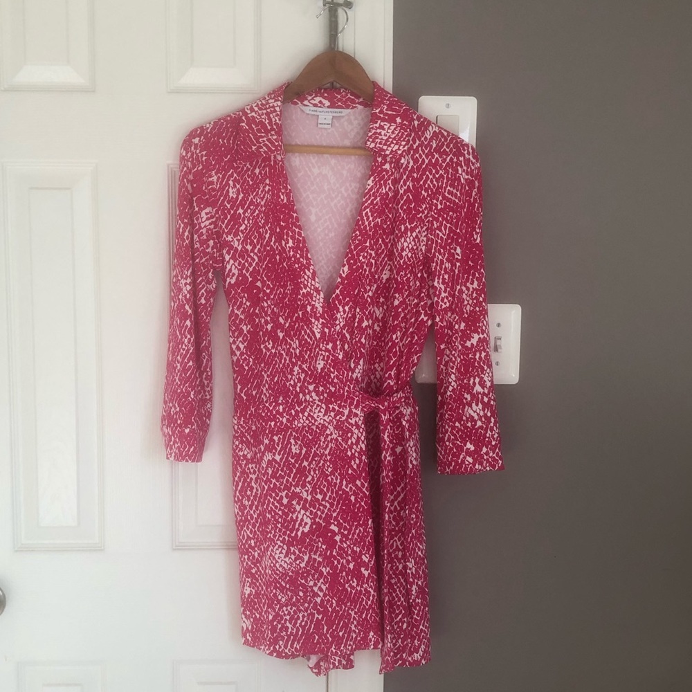 Diane von Furstenberg Pink and White Romper